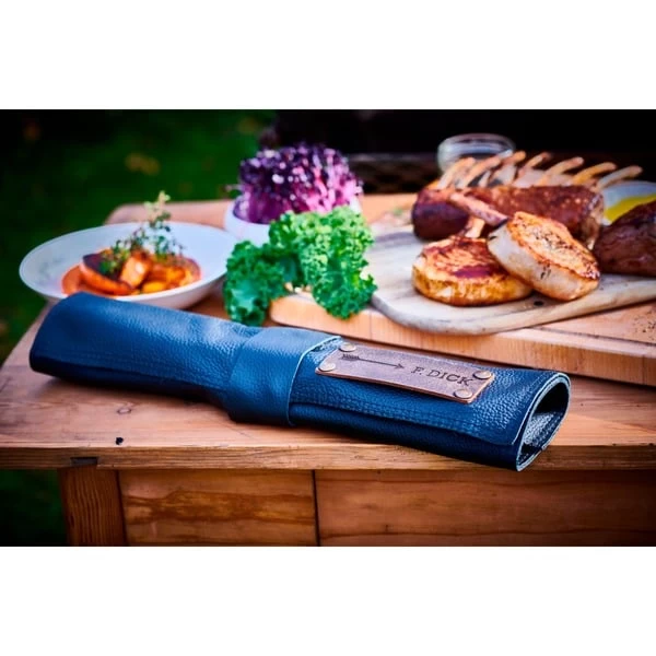 DICK Leder-Rolltasche "Red Spirit", 5-teilig, Besteck – Bild 3