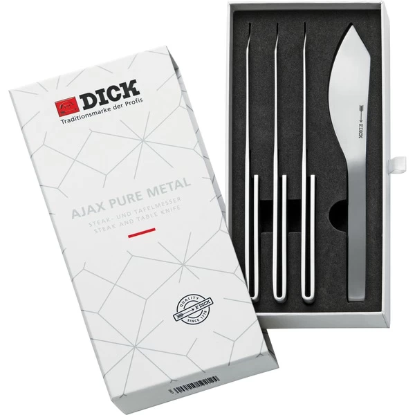 DICK Steakmesser AJAX Pure Metal, 4er-Set