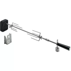 Moesta Rotisserie-Set Für Smokin' PizzaRing, Für 47cm + 50cm Kugelgrill, Grillspieß